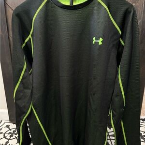 Under Armour Black Shirt with Neon Green Highlights